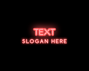 Light Neon Text logo design