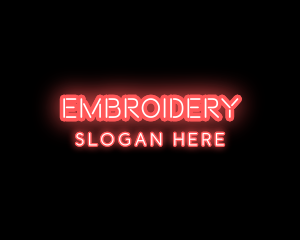 Light Neon Text logo design