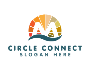 Circle - Colorful Circle M logo design