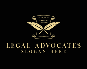 Feather Legal Document logo design