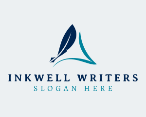 Writing - Quill Writing Author logo design