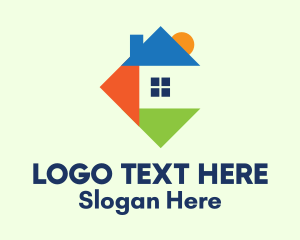 Geometric Triangle House Logo