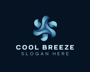 Wind Breeze Turbine logo design