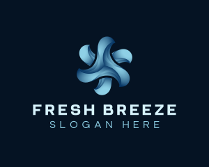 Breeze - Wind Breeze Turbine logo design