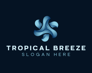 Wind Breeze Turbine logo design