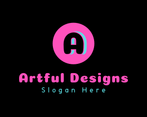 Fun Pink Circle Boutique logo design