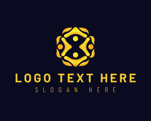 Abstract - Social Team Community logo design
