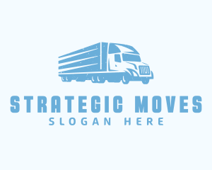 Blue Freight Trucking logo design