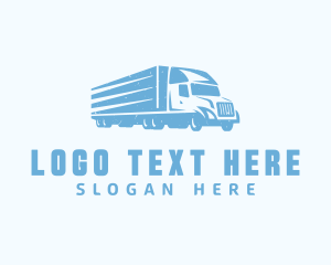 Shipping - Blue Freight Trucking logo design