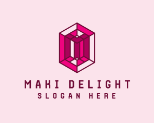 Luxury Gemstone Pink logo design