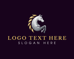 Equine - Stallion Elegant Horse logo design