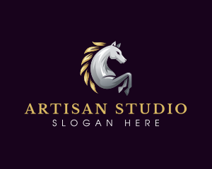 Stallion Elegant Horse Logo