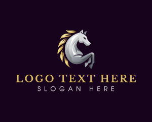 Stallion Elegant Horse Logo