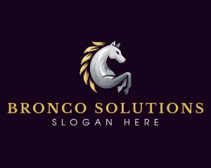 Bronco - Stallion Elegant Horse logo design