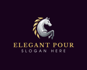 Stallion Elegant Horse logo design