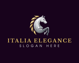 Stallion Elegant Horse logo design