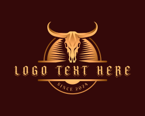 Bison - Horn Bull Farm logo design