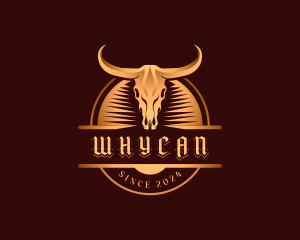 Butcher - Horn Bull Farm logo design