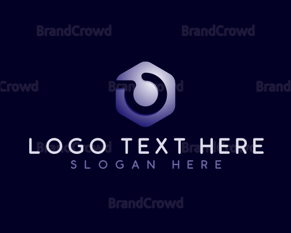 Technology Hook Hexagon Letter O Logo