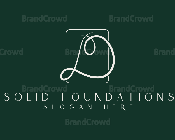 Minimalist Brand Letter D Logo