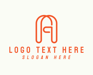 Digital Media - Modern Business Letter A logo design