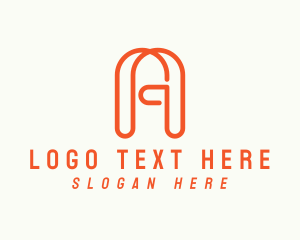 Orange - Modern Business Letter A logo design