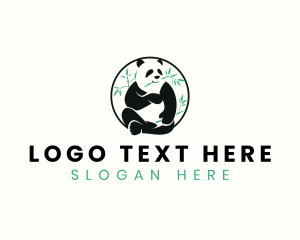 Ecology - Panda Bear Animal logo design