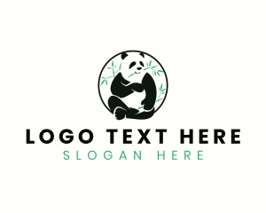 Bamboo - Panda Bear Animal logo design