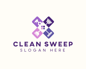 Clean Housekeeping Sanitation logo design