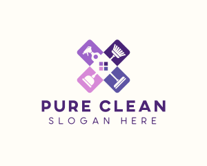 Clean Housekeeping Sanitation logo design