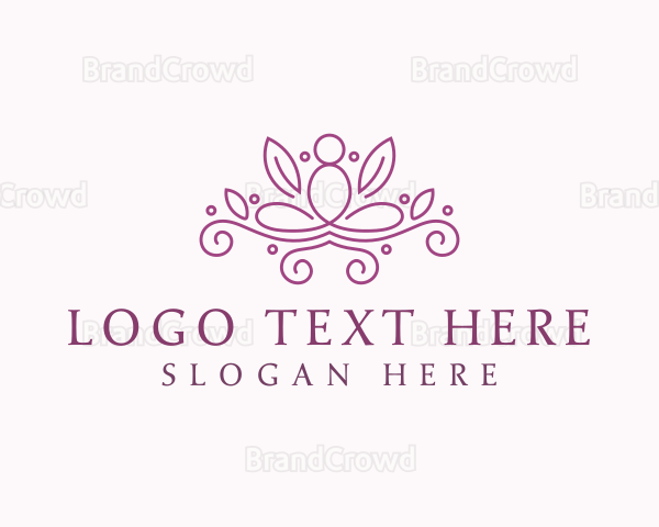 Yoga Mediation Leaf Logo
