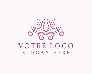 Yogi - Yoga Mediation Leaf logo design