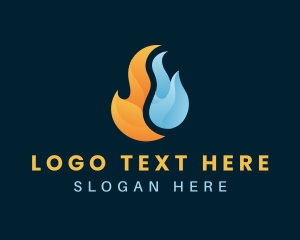 3D Liquid Flame Logo