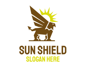 Sun Creature Griffin logo design