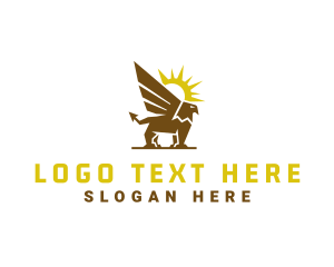 Sun - Sun Creature Griffin logo design