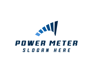 Meter - Blue Power Charge logo design