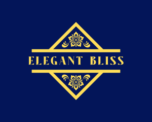 Elegant Floral Ornament  Logo