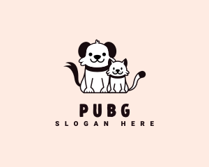 Cat Dog Friendship Logo