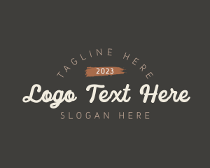 Typography - Hipster Casual Brush logo design
