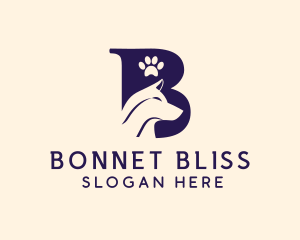 Pet Dog Letter B logo design