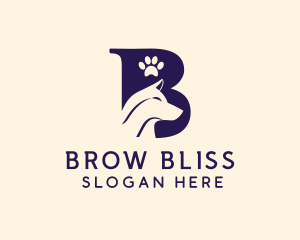 Pet Dog Letter B logo design