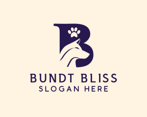 Pet Dog Letter B logo design