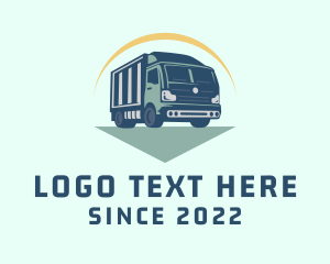 Junk Removal - Transportation Container Truck logo design