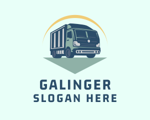 Transportation Container Truck Logo