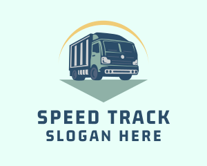 Transportation Container Truck Logo