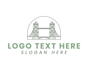 Gold Tower - London Tower Bridge logo design