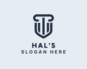 Legal Pillar Shield Logo