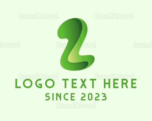 Green Abstract Number 2 Logo