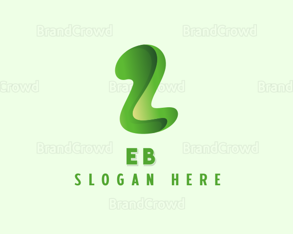 Green Abstract Number 2 Logo