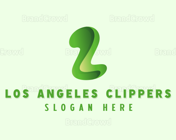 Green Abstract Number 2 Logo